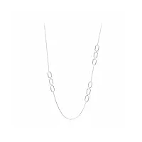 orus bijoux - collier sautoir argent olga serti zirconium blanc - taille : 80cm