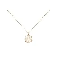 ltctl collier collier de pendentif initial de la lettre d'argent complet pour les femmes filles, nom bijouterie collier chaîne de cou adaptable personaziled -gold collier cadeau (color : h)