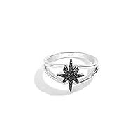 star wars™ fine jewelry guardians of light bague pour femme 1/10 carat avec diamants noirs et blancs argent et rhodium noir, métal, noir/diamant