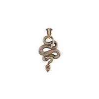coppertist.wu collier pendentif serpent pour hommes, bijoux gothiques anciens en forme de serpent animal, pendentifs oiginaux en laiton faits à la main(02 laiton pendant)