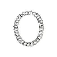 breil - women's necklace hyper collection tj3042 - bijoux pour femme - collier en acier pour femme, avec finition miroir - longueur ajustable jusqu'à 46,5 cm