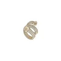 breil - women's ring gleam collection tj3057 - bijoux pour femme - bague en acier ip doré pour femme avec finition miroir, adaptable à toute taille - or