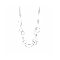 orus bijoux - collier sautoir argent rhodié diamanté francesca - taille : 70cm
