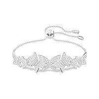 swarovski femme bracelets, métal, cristaux/blanc, m
