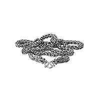 beydodo collier chaine homme, chaîne de queue de dragon 65 cm largeur 6mm collier chaîne punk rock argent 925