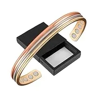 yinox bracelet magnétique en cuivre pour femme avec 8 aimants, convient pour les cadeaux pour femmes et mères