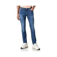 gant d1 maxen retro shield jeans mous, broche bleu moyen, 44 homme