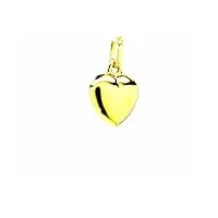 pegaso gioielli - pendentif pour femmes en or jaune 18kt (750) pendentif coeur poli bombé