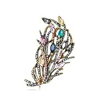 qzh broche ， broche élégante rétro dorée pour femmes corsage pour enfants cadeau d'anniversaire collier revers badge foulards châle clip