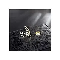 xiaosaku broches et pins broche mignon brillant cristal brillant, broches vintage pour femmes pin chanceux elk pin pour femmes unisex (argent/or) accessoire bijou (color : b)