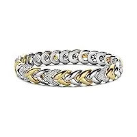ti sento milano bracelet chaîne femme en argent 925 bijou taille l tendance cod. 2993zy/l, argent sterling