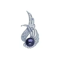broche perle naturelle broche personnalité marée atmosphère haut de gamme accessoires féminins luxe pin costume tempérament (couleur : b) (a)