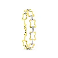 inmaculada romero ir bracelet gold bicolor 9k femme 19 cm.cclabones board formulaires combinés zirconity bars mousqueiner