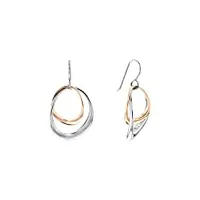 calvin klein pendants d'oreilles pour femme collection warped rings - 35000003
