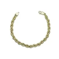 never say never bracelet cordon en or jaune 18k de 7.00 mm de large sur 20.00 cm de long. idéal pour les femmes. poids ; 6,40 gr d'or 18 carats.