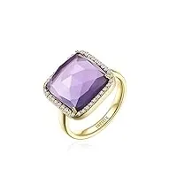 jupiter bague en améthyste naturelle, bijoux en pierres précieuses violettes faites à la main, bagues de promesse plaquées or 14 carats #6