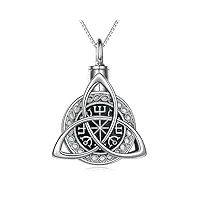 yafeini collier celtique pour femmes viking bijoux pour femmes 925 amulettes en argent sterling viking triskle (le collier de l'urne)