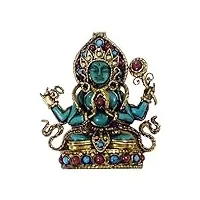 véritable pendentif talisman en argent sterling 925 plaqué or pour femme, véritable amulette ethnique faite à la main, pierre précieuse, corail, turquoise, pendentif design tibétain.