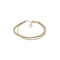 skagen bracelet pour femmes merete, longueur : 165+25mm, largeur : 5.4mm bracelet en acier inoxydable doré, skj1596710