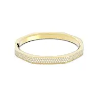 swarovski bracelet dextera, avec pavés de cristal blanc taillés en forme d'octogone sur un support plaqué ton or