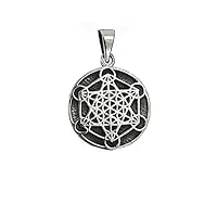 kiss of leather metatrons pendentif cube en argent sterling 925, si. 426, argent sterling