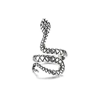 milacolato bague serpent en argent 925 pour femme plaqué or blanc vintage punk bagues réglable ouvert cz animal serpent bague bijoux