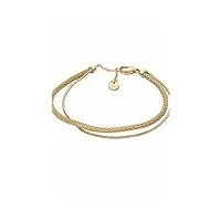 skagen women's merete gold-tone stainless steel multi strand chain bracelet (model: skj1596710)