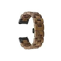 aiyiben bracelet de montre à dégagement rapide, bracelet de montre en bois naturel, choix de couleur et largeur de bracelet 18mm, 19mm, 20mm, 21mm, 22mm, 23mm ou 24mm (22mm, noyer)