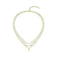 boss jewelry collier en chaîne pour femme collection iris or jaune - 1580334