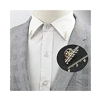 1 paire de broches en diamant en cristal délicat pour femmes hommes vintage jean chemises costumes robe col épinglette rétro broche cadeau broche (e)