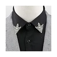 1 paire rétro épinglette broche vintage mode arbre feuille col épingle évidé chemises costumes épingle à poitrine bijoux accessoires (d)