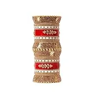 indian collectible parure de bijoux tendance chura pour mariée dulhan punjabi choora multicolore
