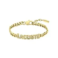 lacoste bracelet en chaîne pour femme collection script avec cristaux - 2040063