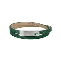 lacoste bracelet en cuir pour homme collection port embelli avec motif petit piqué - 2040107