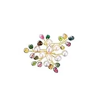 broche Épinglettes broches délicates mode pinceaux de perles de mode rétro broche cardigan pins - bijoux de fête de mariage (taille 2.8 × 2.3 dans) pour femmes filles accessoire de déguisement