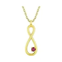 collier infini rubis or jaune 18 carats - bijoux or - joaillerie pour femme