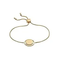 skagen women's katrine gold-tone stainless steel chain station bracelet (model: skj1619710)