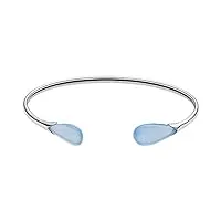 skagen bracelet pour femmes verre de mer, longueur : 2.6mm, largeur : 7.8mm bracelet en acier inoxydable argenté, skj1628040