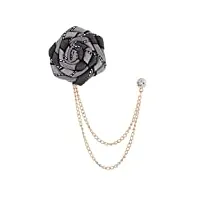 wrtgerht broches à fleurs roses for hommes tassel chain collar pins suit shirt corsage broches (color : a, size : one size)