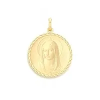 médaille or 375/00 - vierge marie stella - jaune