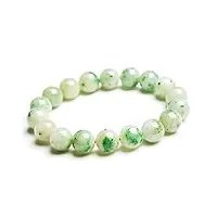 uthty bracelet perle pierre bracelet de perles rondes en cristal de 12 mm de pierres précieuses de jade dushan naturel véritable (color : as shown)