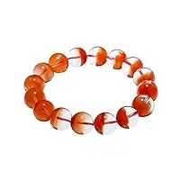 bracelet 13mm naturel lapin rouge rutilé quartz pierre précieuse grand rond cristal perle bracelet aaaaa (color : as shown)