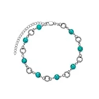 lonago 925 argent sterling créer un bracelet turquoise vert bracelet turquoise pour femmes