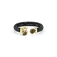 bracelet souple avec pierres de lune en argent sterling 925/acier inoxydable, argent