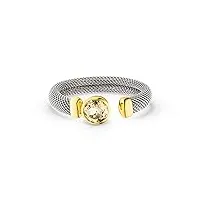 bracelet souple en argent sterling 925 avec citrine (topaze dorée) de qualité supérieure, 18 cm, argent acier inoxydable, citrine