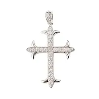 pendentif en forme de croix en diamant pour homme 10 carats en or rose véritable jaune blanc platine crucifix pour femme zircon 23 pièces/27 pièces, or, zircon