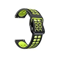 daikmz bracelet de montre en silicone pour ticwatch pro 3 ultra/lte/2021 gps s2 e2 gtx bracelet de rechange 20 22 mm (couleur : vert, taille : 22 pour ticwatch gtx)