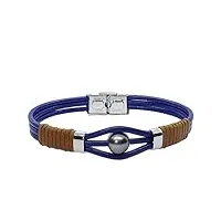 bracelet yatching pour homme perle de tahiti eyesail bleu brtah8574-bleu