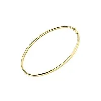lucchetta - bracelet jonc or jaune 9 carats (375/1000) - 18 cm | bracelets d'or 9k | bijoux pour femme fille