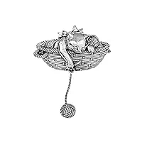 ditudo tbkoly femme métal chat jouer boule de fil broche vintage pin animal bijoux enfants accessoires